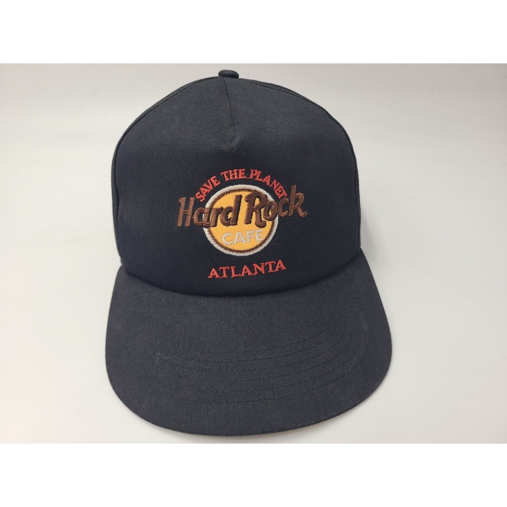 Vintage Hard Rock Cafe Atlanta Strapback‎ Adjustable (Fits Small) Hat Cap Black